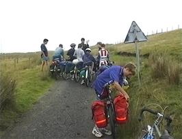 Near the top of the climb, 35.4 miles into the ride and just 1.4 miles from the youth hostel